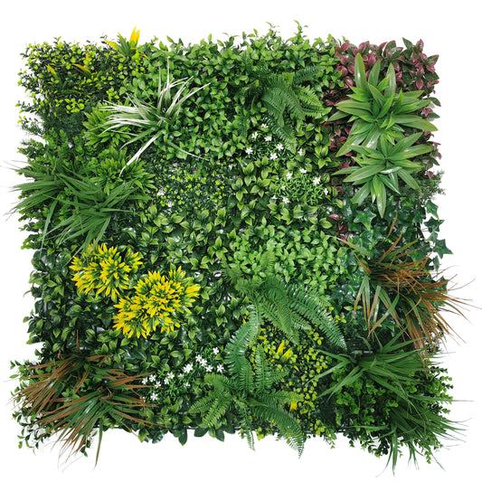 Mur végétal artificiel GOLDEN MEADOW  1 m x 1 m LIVRAISON INCLUSE