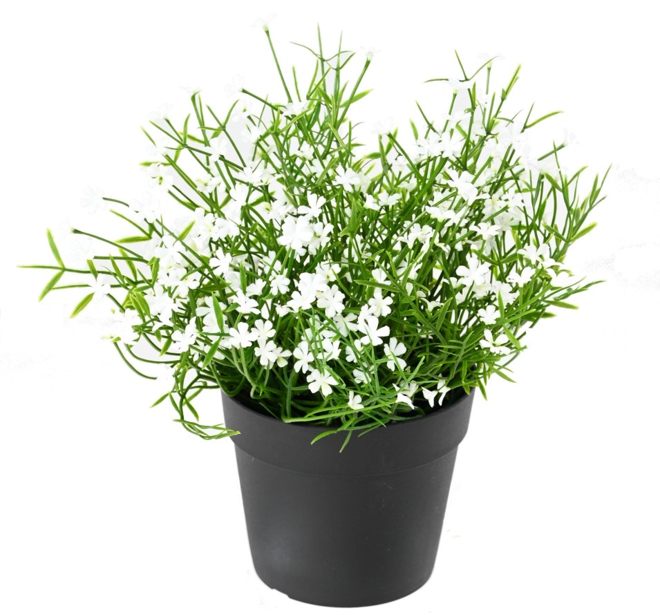 Pot de petites marguerites artificielles, coloris au choix  - Plante artificielle