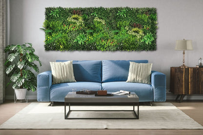 Mur végétal artificiel EMERALD GARDEN ANTI-FEU (ERP) 1m x 1 m LIVRAISON INCLUSE - Green Fire 57