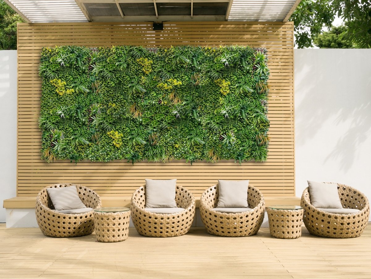 Mur végétal artificiel GOLDEN MEADOW 1 m x 1 m LIVRAISON INCLUSE - Green Fire 57