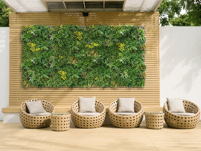 Mur végétal artificiel GOLDEN MEADOW 1 m x 1 m LIVRAISON INCLUSE - Green Fire 57