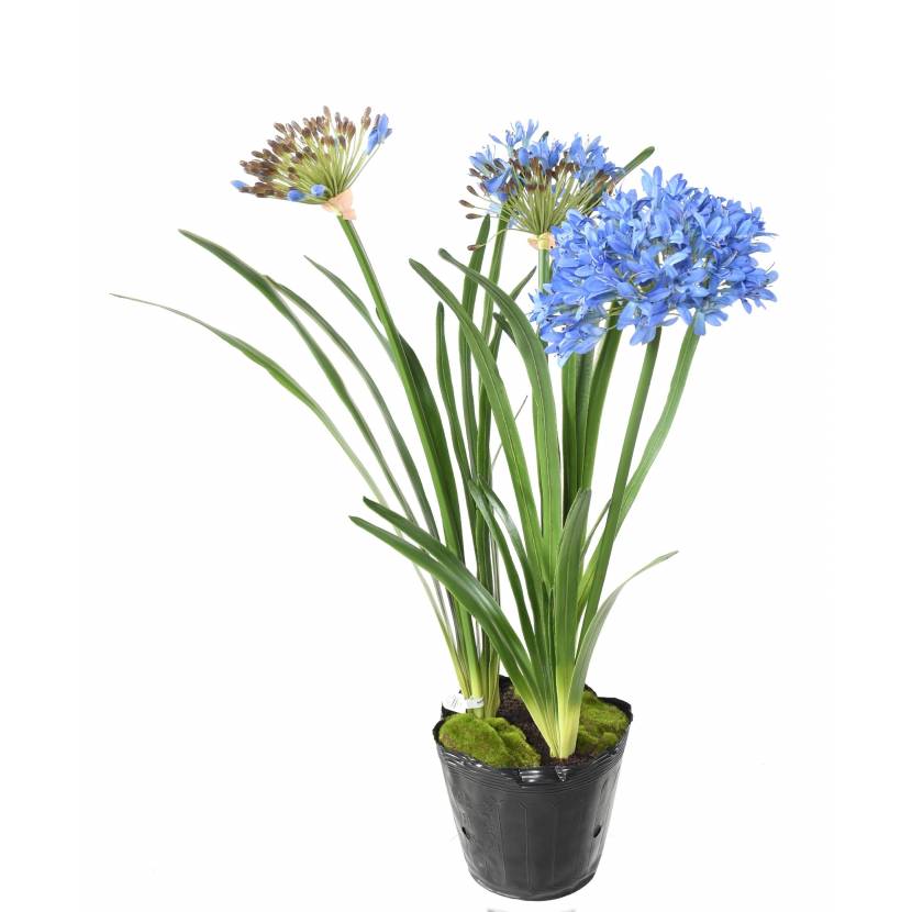 Agapanthe artificielle 90 cm - Plante artificielle - Greenfire57