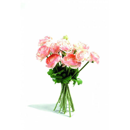 Bouquet de Renoncules artificielles roses de 31 cm - Greenfire57