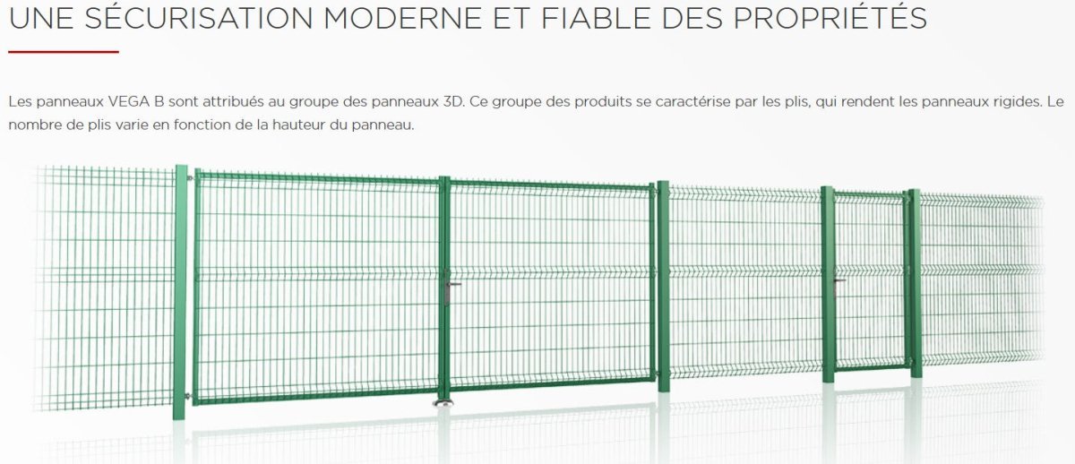 Clôture Panneau Rigide 3D Essential - Grillages Brossard